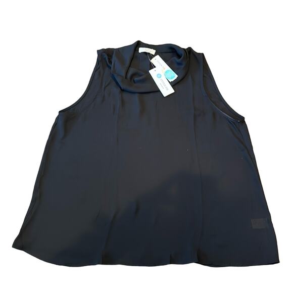 NWT Beacon Apparel Women's Harmony Cowl Neck Blouse Black Size XL - Picture 1 of 7